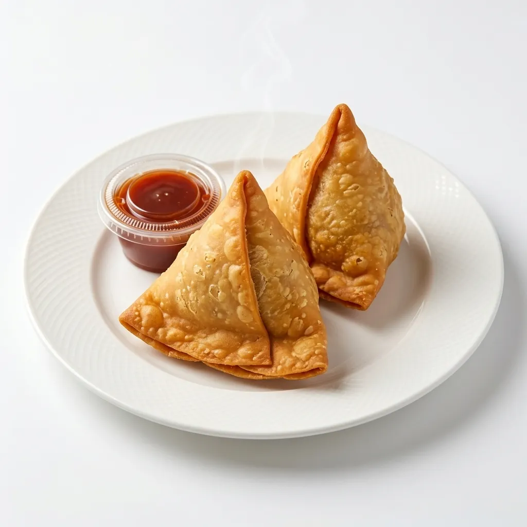 Hand-folded Bihari samosas at The Chai Hut Indian street food Calgary