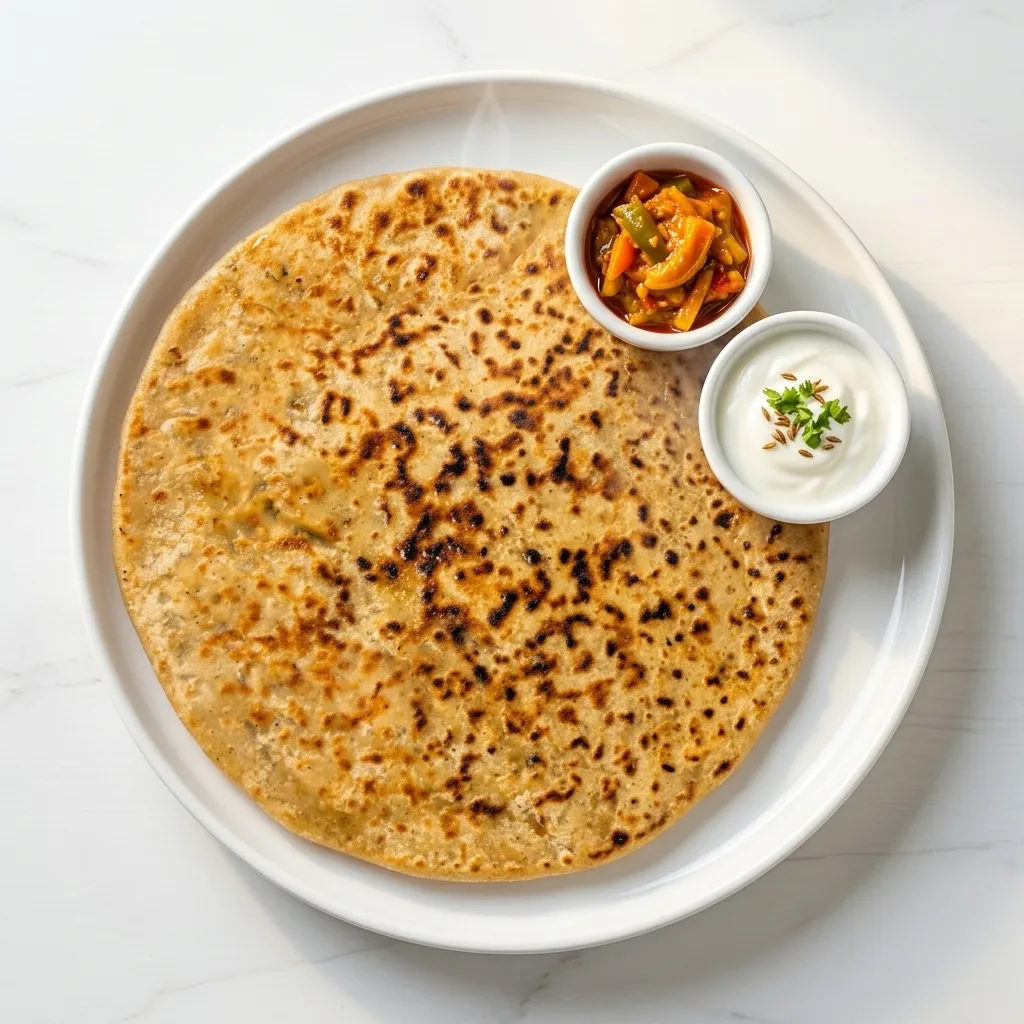 The Chai Hut Aloo Parantha - fresh stuffed flatbread made daily